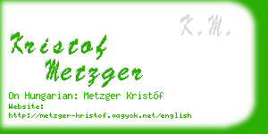 kristof metzger business card