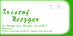 kristof metzger business card